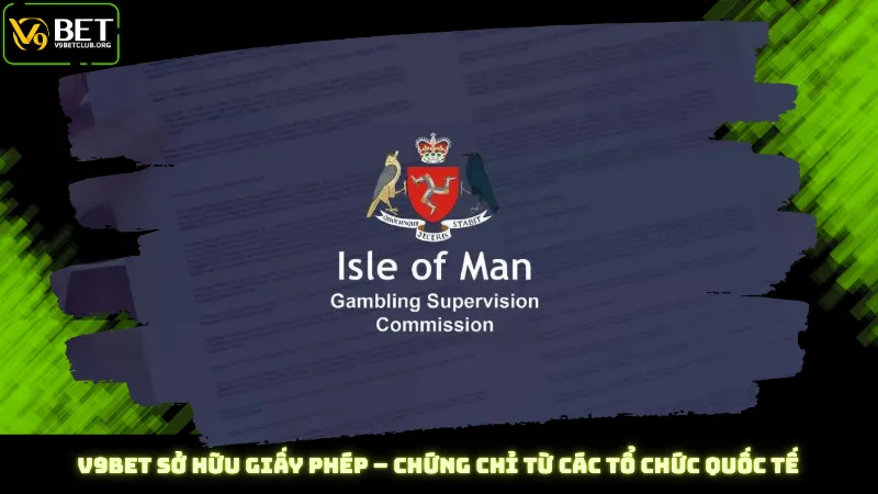 V9Bet sở hữu giấy phép – chứng chỉ từ các tổ chức quốc tế