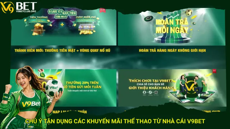 Chú ý tận dụng các khuyến mãi thể thao từ nhà cái V9bet