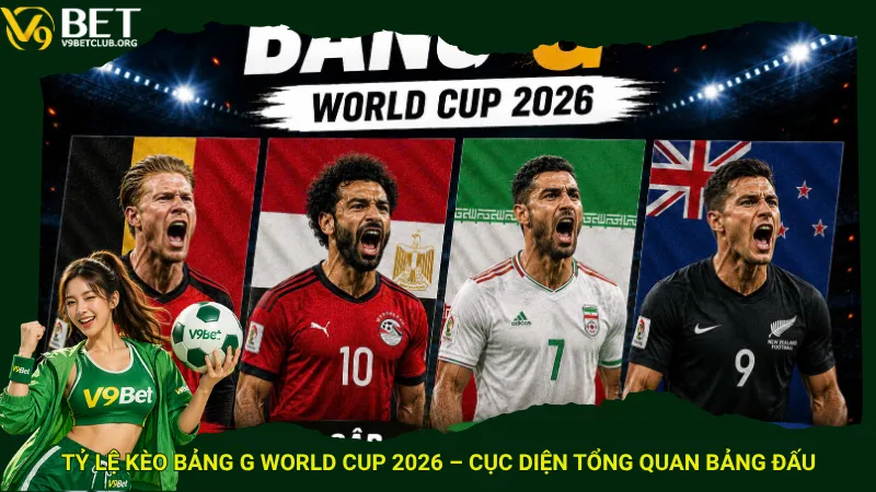 Tỷ lệ kèo Bảng G World Cup 2026 – Cục diện tổng quan bảng đấu