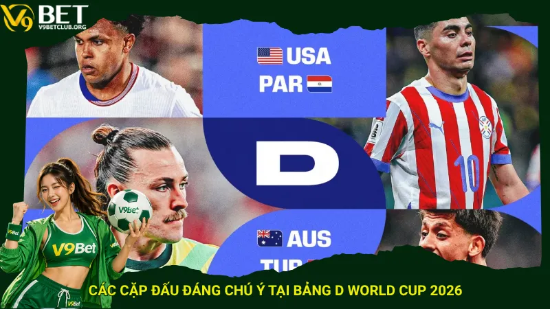 Các cặp đấu đáng chú ý tại Bảng D World Cup 2026